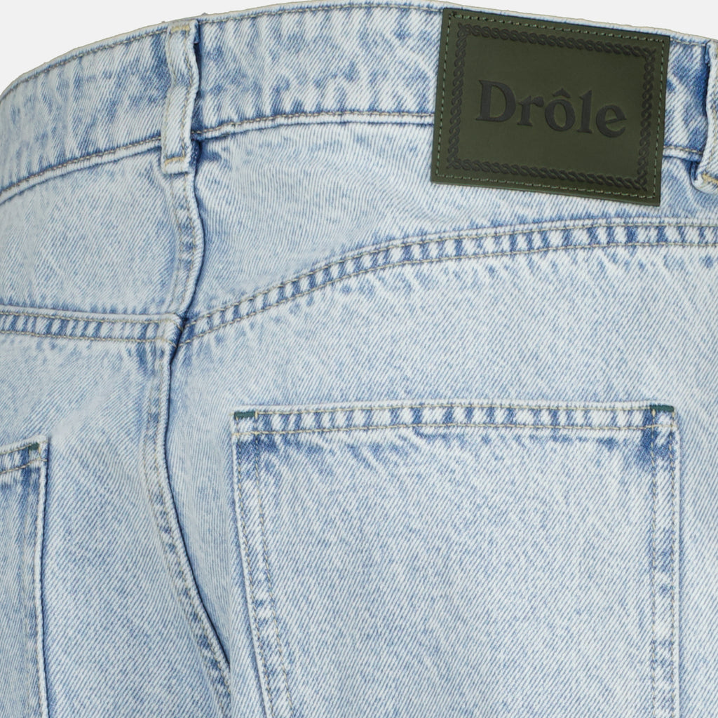 Image de l'article Jean en denim bleu délavé de la marque Drole De Monsieur pour Homme - Saison Printemps-Été 2026 - Vue détaillée_2