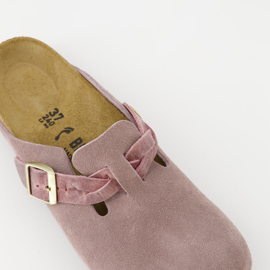Chaussures ouvertes Mules Boston Braided Birkenstock Violet Femme