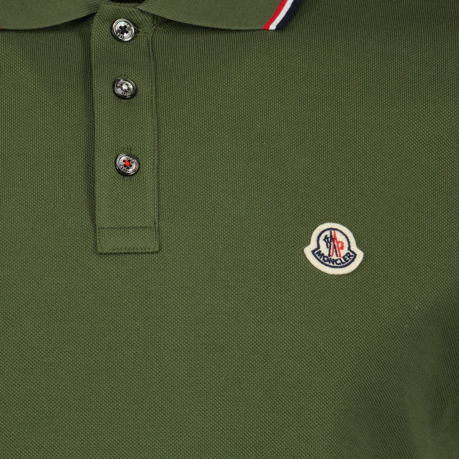 Polos Polo con Logo Moncler Caqui Homme