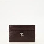 Petite maroquinerie 보르도 페이턴트 가죽 AC 카드 홀더 Courrèges Bordeaux Femme