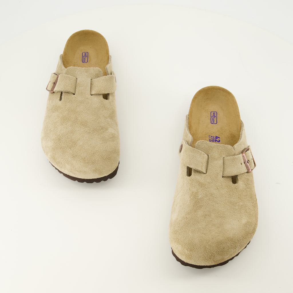 Chaussures ouvertes Mule Boston Beige Birkenstock Beige Unisexe