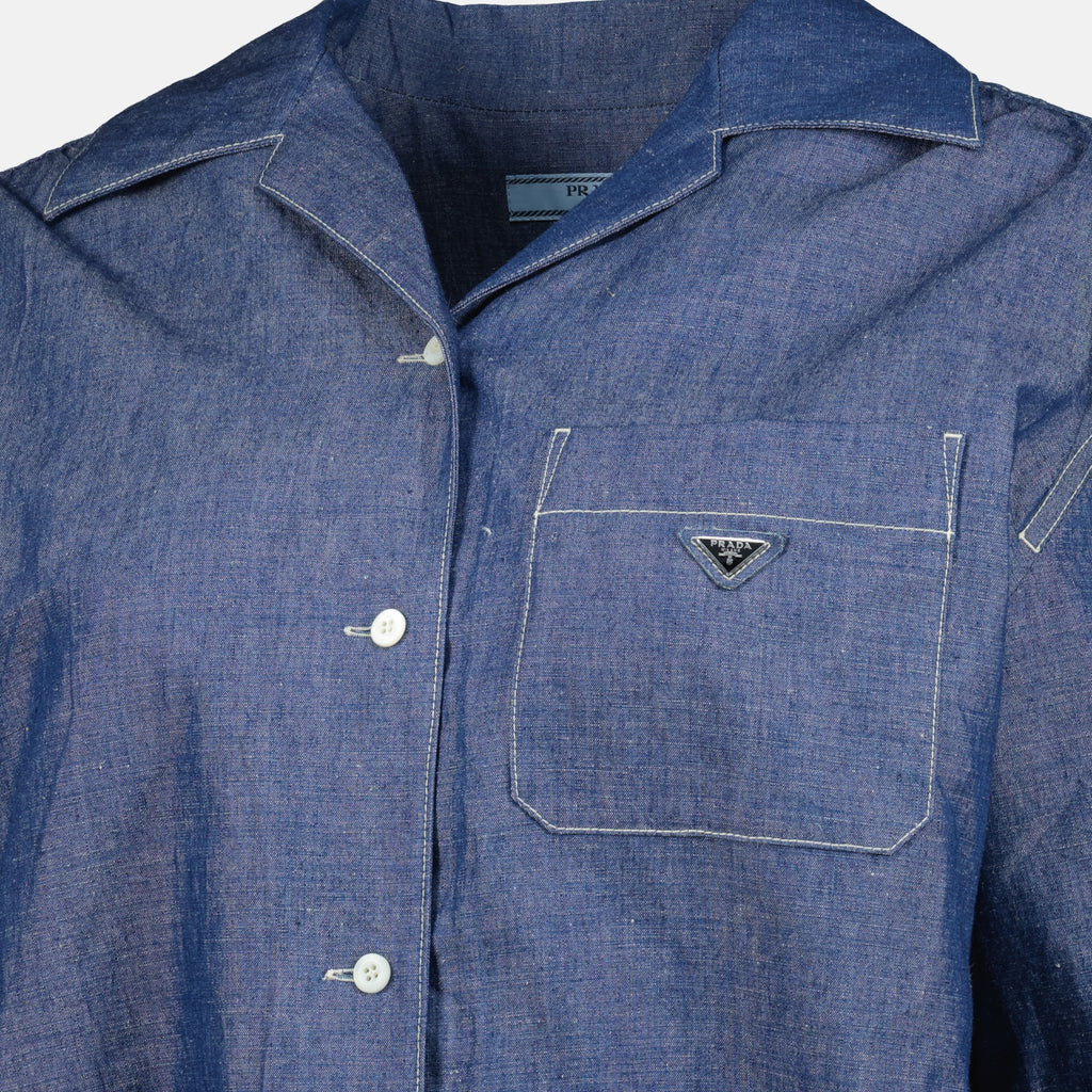 Image de l'article Combinaison en jean bleu de la marque Prada pour Femme - Saison Printemps-Été 2026 - Vue détaillée_1