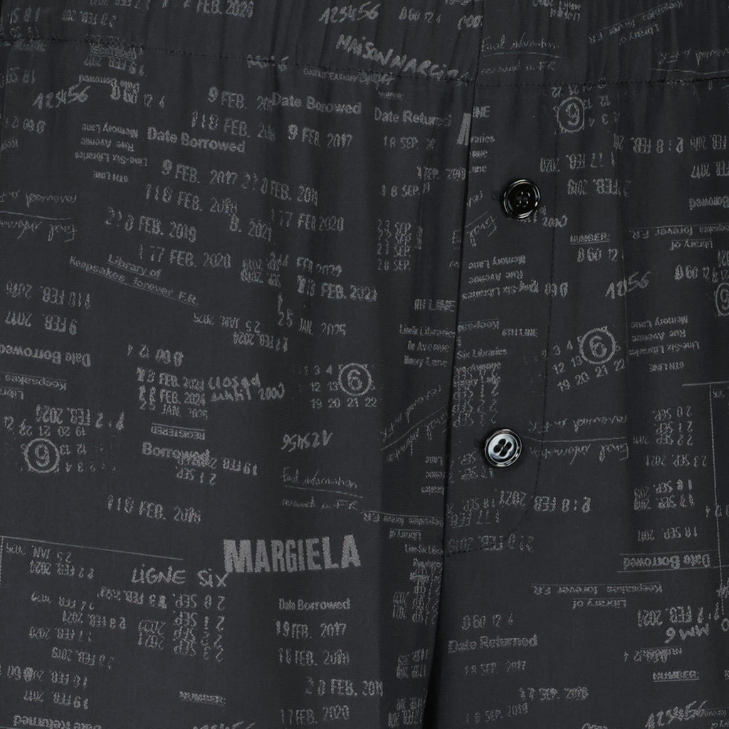 Image de l'article Pantalon ample imprimé gris de la marque Mm6 pour Femme - Saison Printemps-Été 2026 - Vue détaillée_2