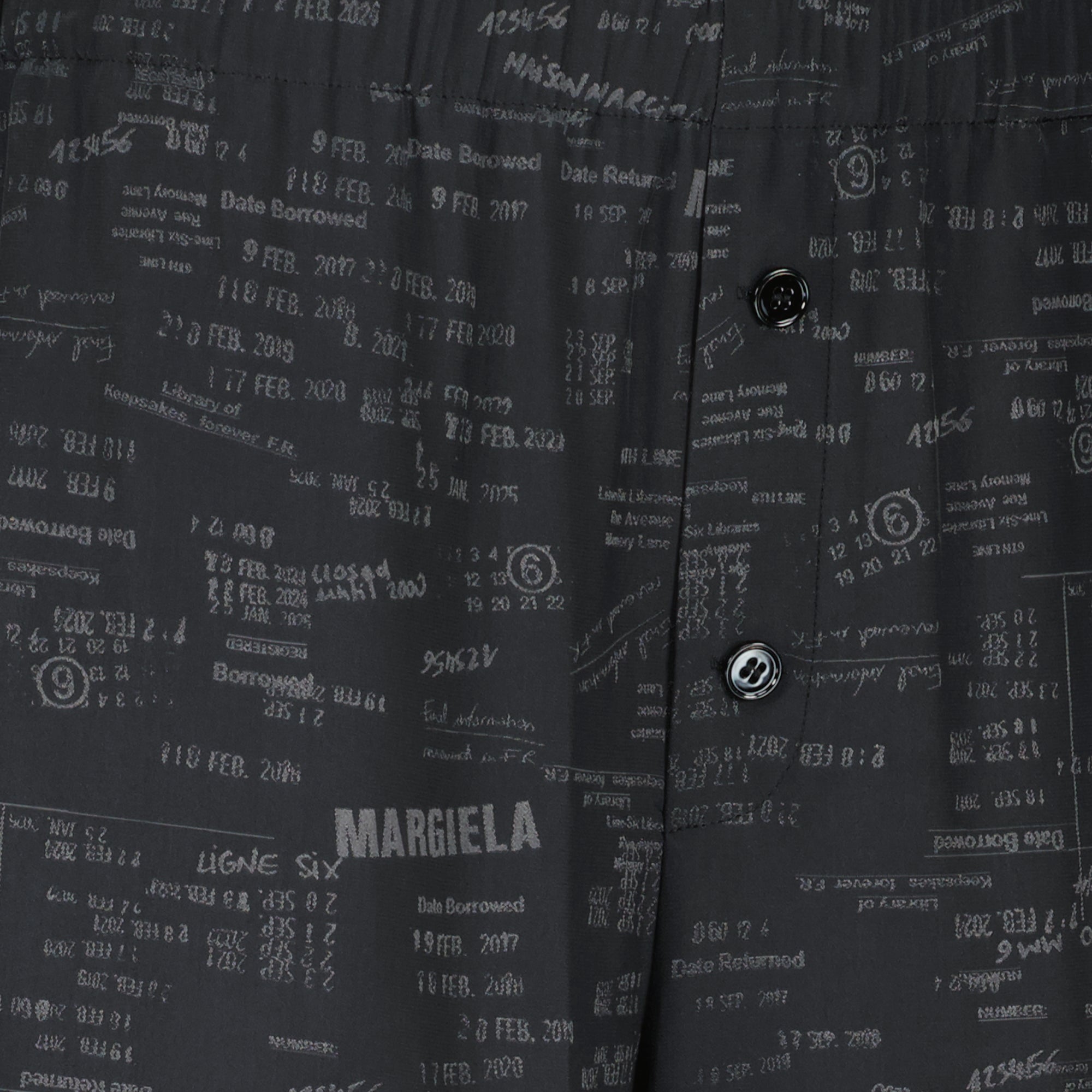 Image de l'article Pantalon ample imprimé gris de la marque Mm6 pour Femme - Saison Printemps-Été 2026 - Vue détaillée_2