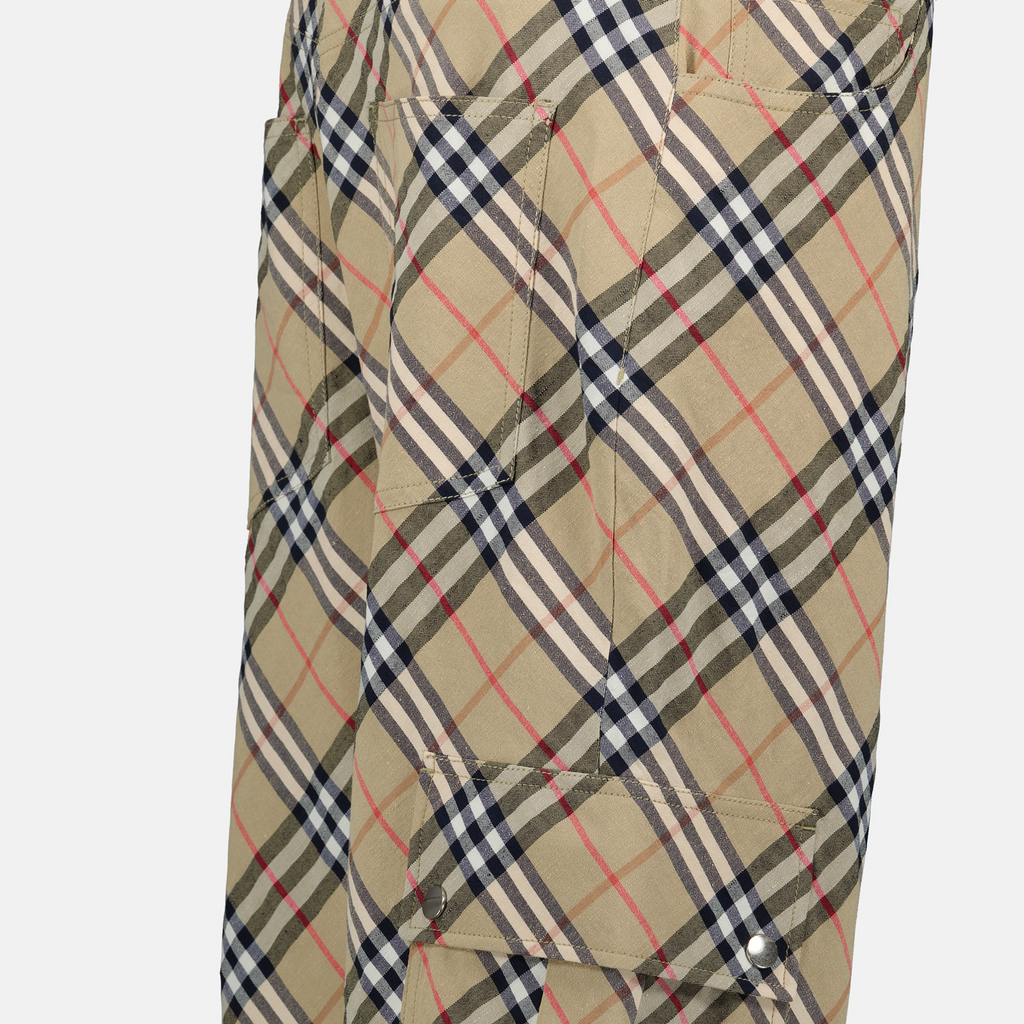 Pants Checkered Pants Burberry Beige Homme