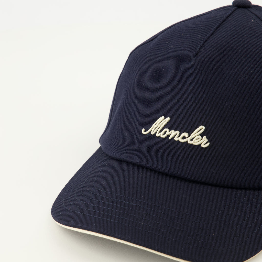 Image of the Moncler Men's Navy Logo Cap - Spring-Summer 2026 - Detailed View 3