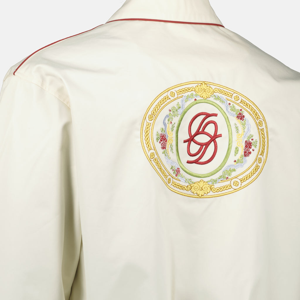 Image de l'article Veste bomber brpdé en coton blanc de la marque Drole De Monsieur pour Homme - Saison Printemps-Été 2026 - Vue détaillée_2