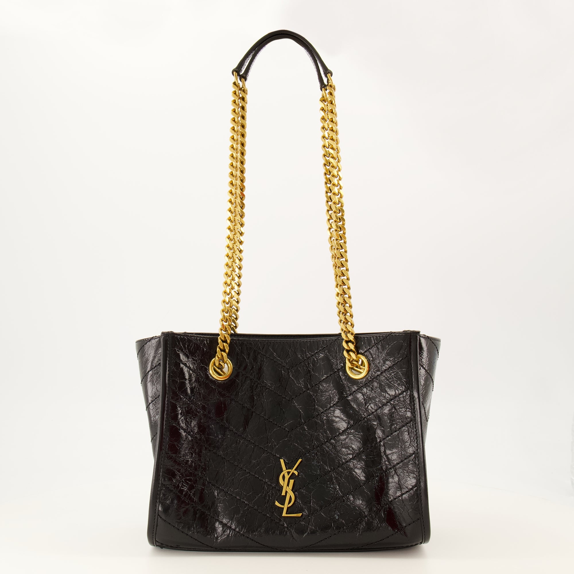 Sac Niki Shopping small en cuir vintage noir