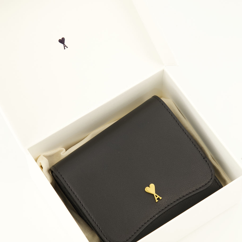 Petite maroquinerie Paris Paris Black Wallet Ami PARIS Noir Unisexe