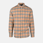 Camisas Camisa de xadrez Burberry Bege Homme