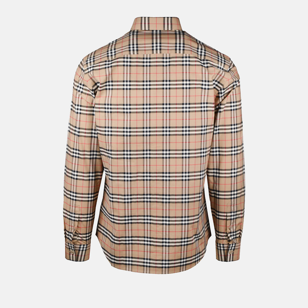 Camisas Camisa de xadrez Burberry Bege Homme