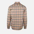 Camisas Camisa de xadrez Burberry Bege Homme
