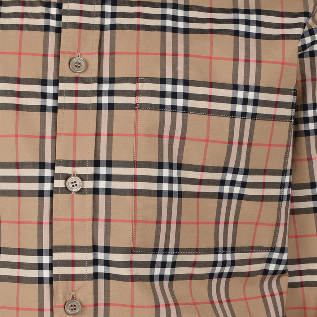 Camisas Camisa de xadrez Burberry Bege Homme