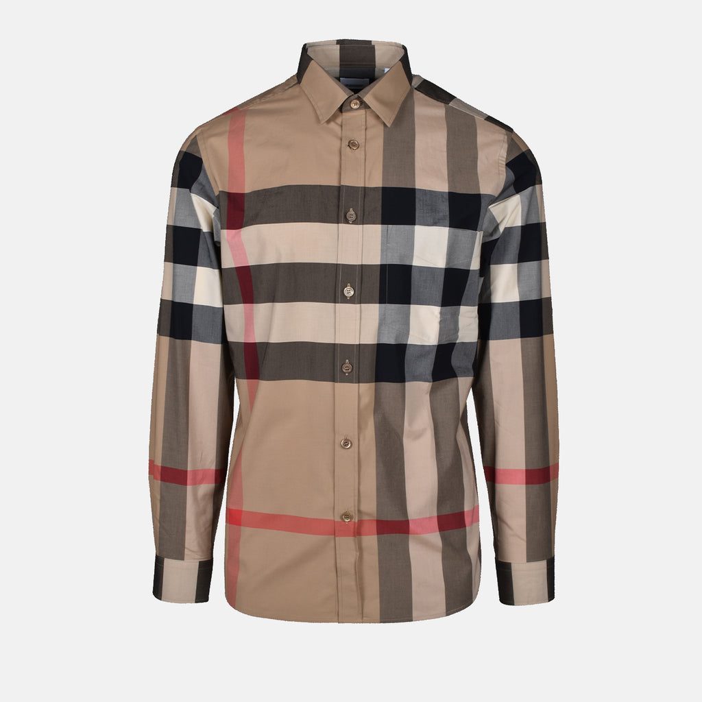 Camisas Chemise à carreaux Burberry Beige Homme