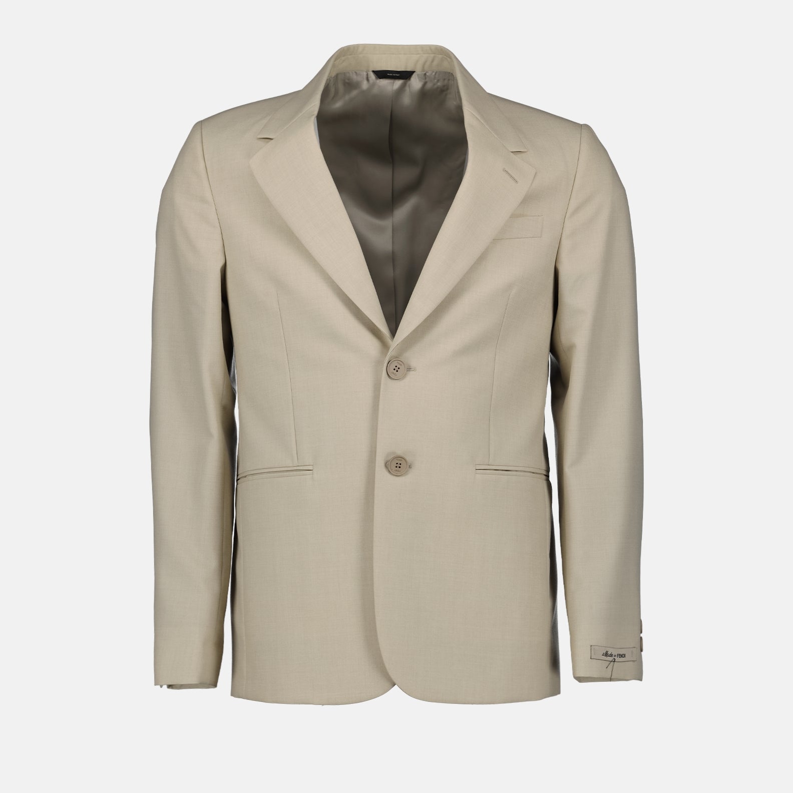 Jaquetas Blazer de Lã Fendi Bege Homme