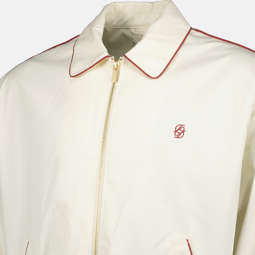 Image de l'article Veste bomber brpdé en coton blanc de la marque Drole De Monsieur pour Homme - Saison Printemps-Été 2026 - Vue détaillée_1
