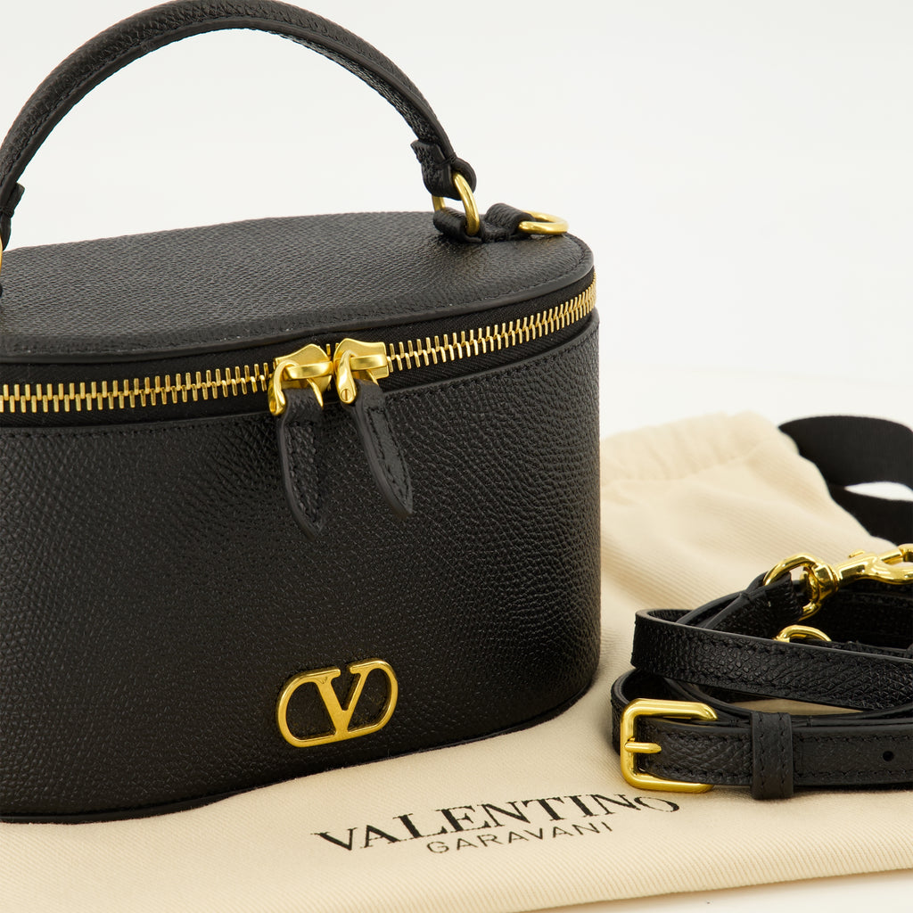 Pochettes ミニバニティケース ブラックレザー Valentino Garavani Noir Femme
