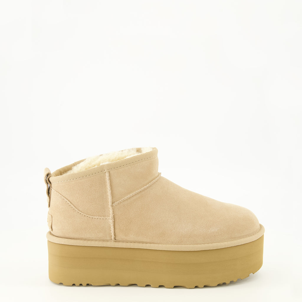 Bottines Classic Ultra Mini Platform Boots Beige Ugg Beige Femme