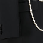 재킷 진주 장식 블레이저 Moschino 검은색 여성
