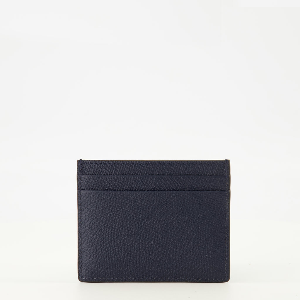 Image de l'article Porte-cartes Vlogo bleu marine de la marque Valentino Garavani pour Homme - Saison Printemps-Été 2026 - Vue de Dos