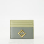 スモールレザーグッズ FFダイヤモンドカードホルダー Fendi 緑 Femme