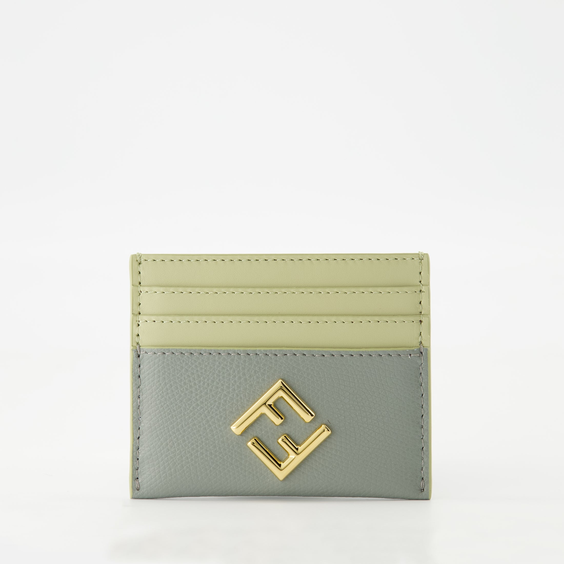 Small leather goods FF Diamonds Card Holder Fendi Green Femme