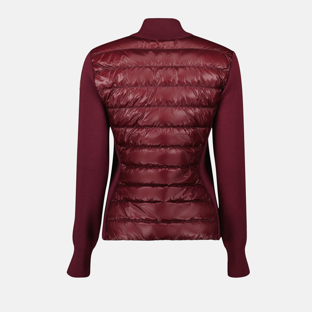 Jackets Veste bi-matière matelassé Moncler Bordeaux Femme