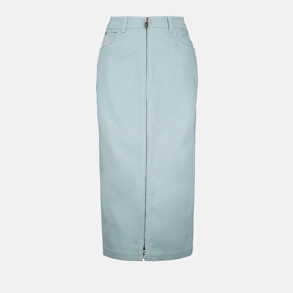 Jupes Jupe en denim Fendi Bleu Femme