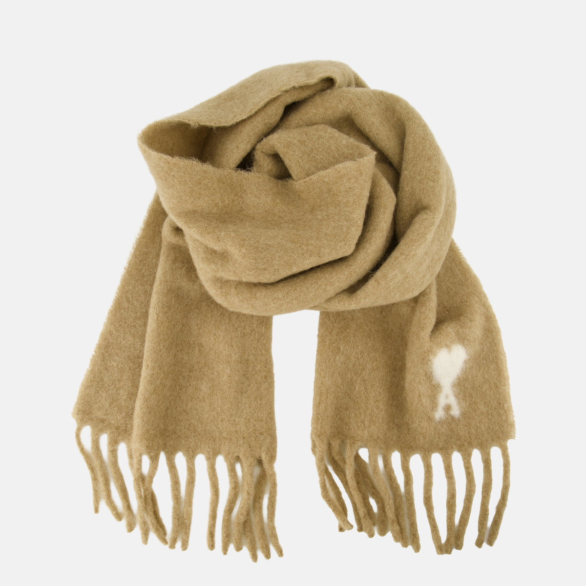 Écharpes, foulards et gants Écharpe beige en alpaga Ami PARIS Beige Unisexe