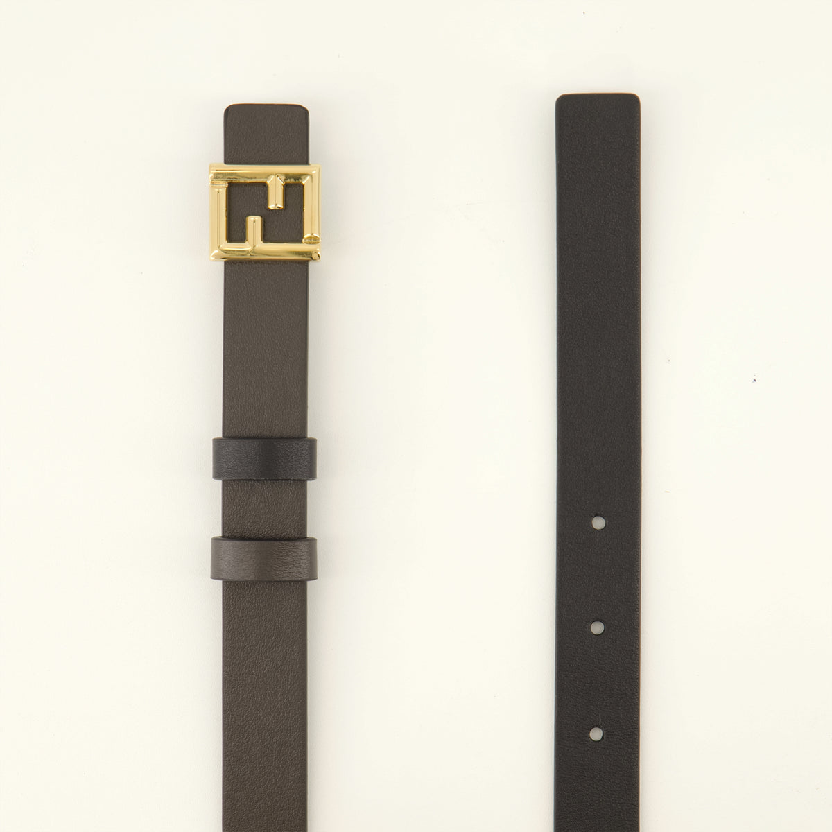 Ceintures Ceinture FF réversible noir Fendi Noir Femme