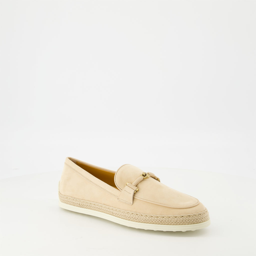 Mocassins Mocassins en cuir velours Tod's Beige Femme