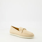 Mocassins Mocassins en cuir velours Tod's Beige Femme