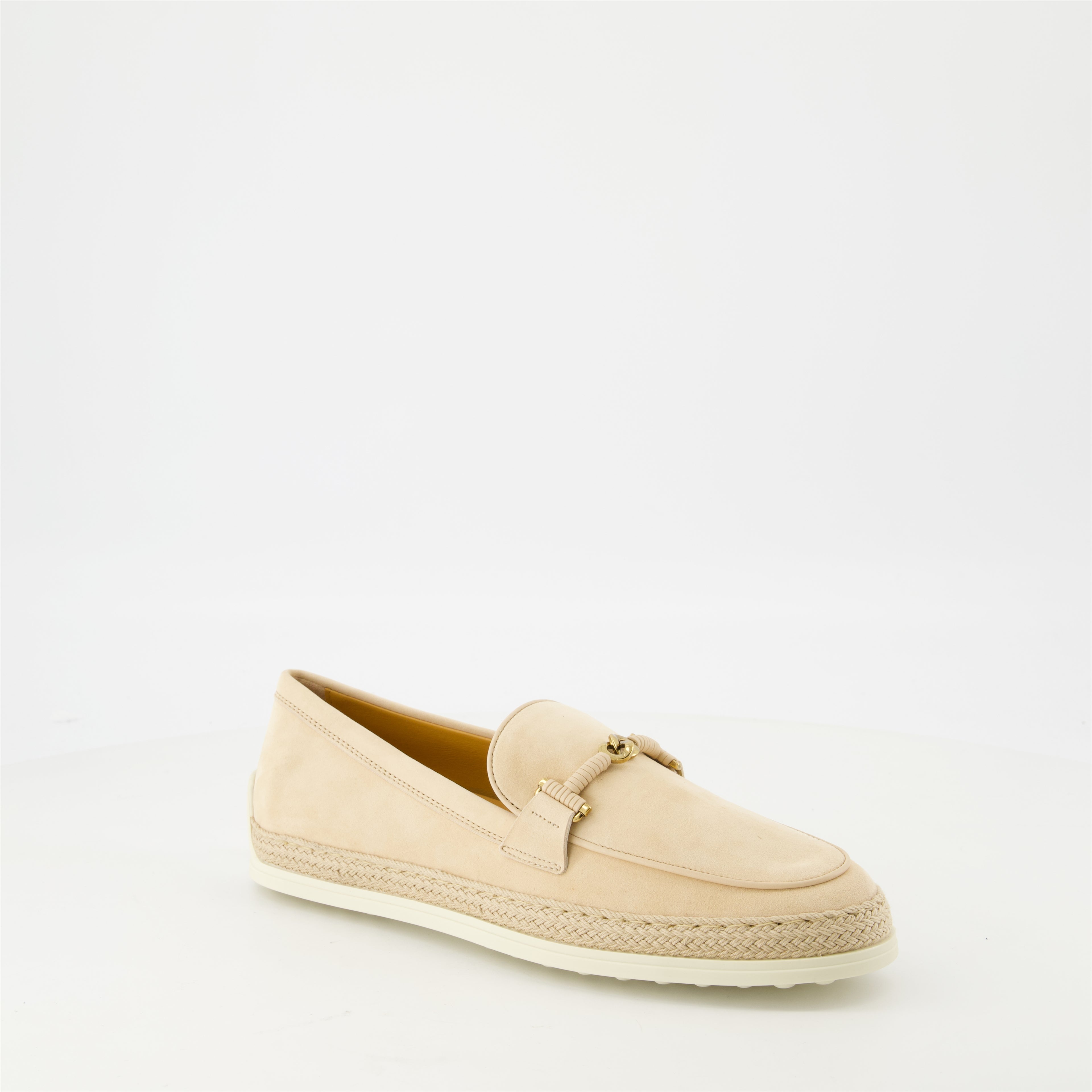 Mocassins Mocassins en cuir velours Tod's Beige Femme