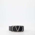 Cintos Ceinture VLogo réversible Valentino Garavani Preto Homme