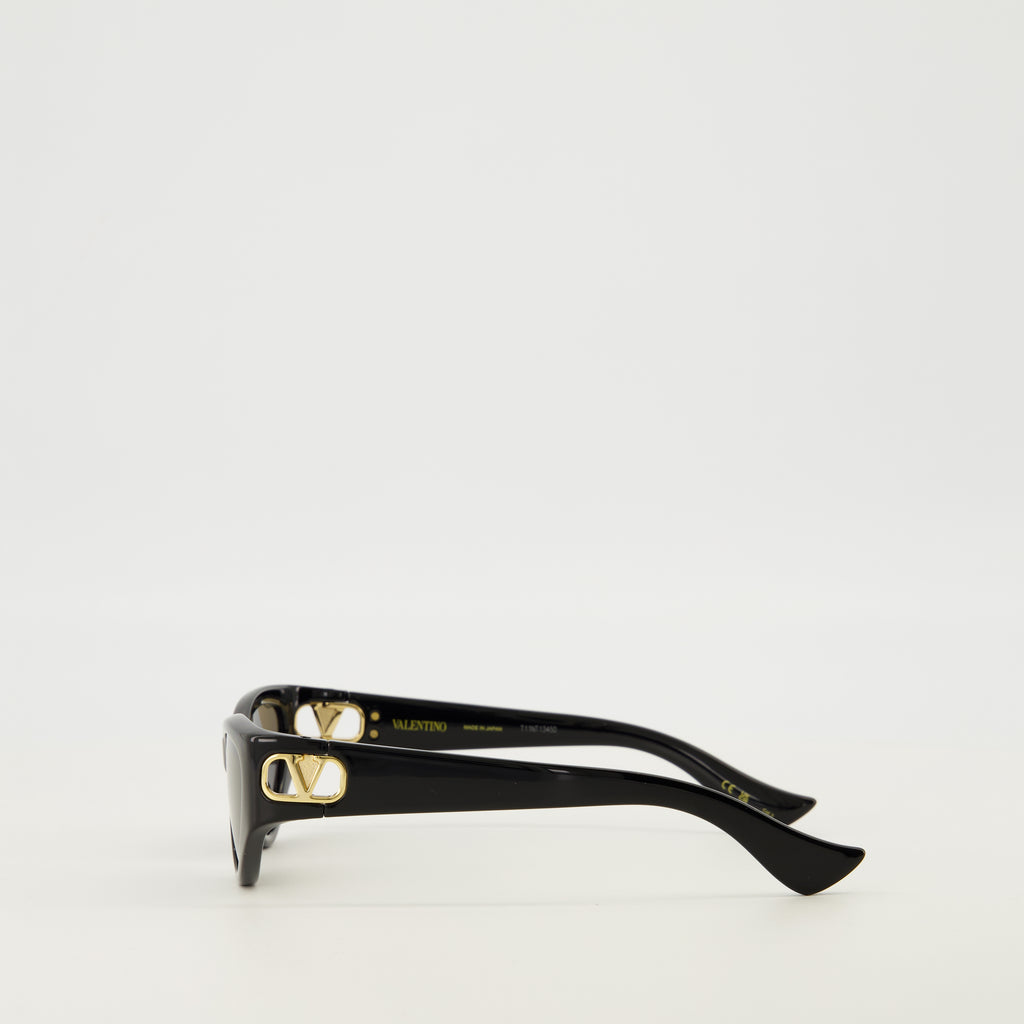 Lunettes Lunettes oeil-de-chat noir en acétate Valentino Garavani Noir Femme
