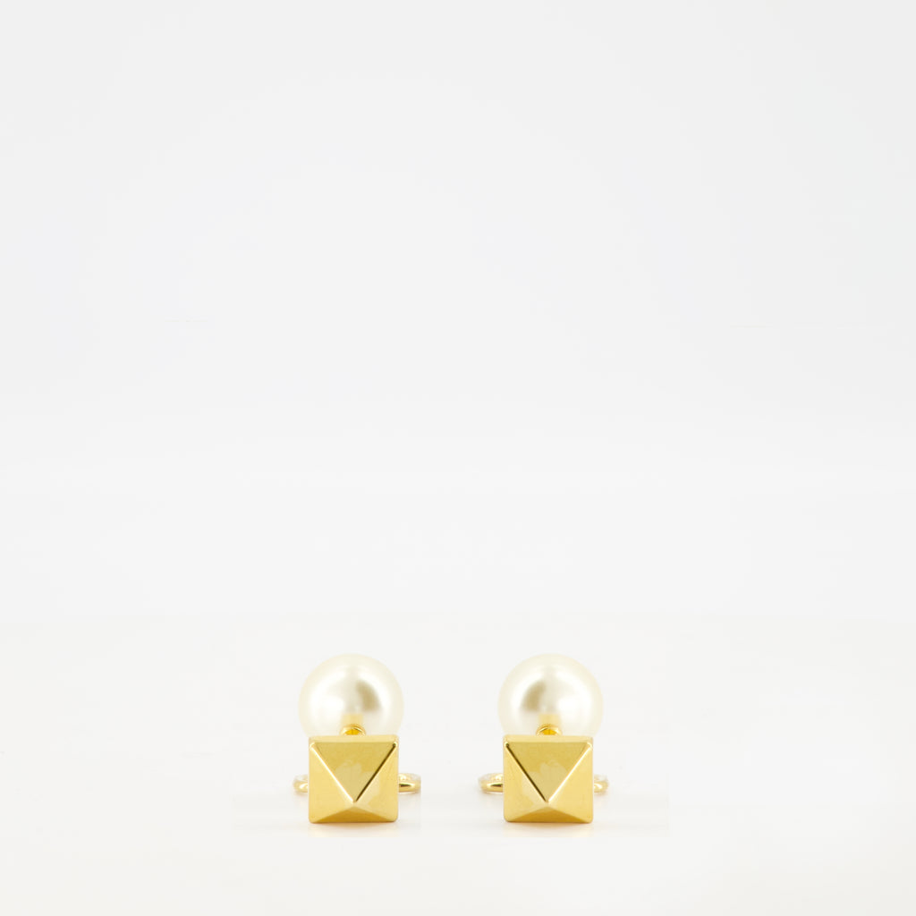 Bijoux Boucles d'oreilles perles VLogo Valentino Garavani Doré Femme