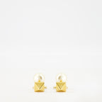 Bijoux Boucles d'oreilles perles VLogo Valentino Garavani Doré Femme