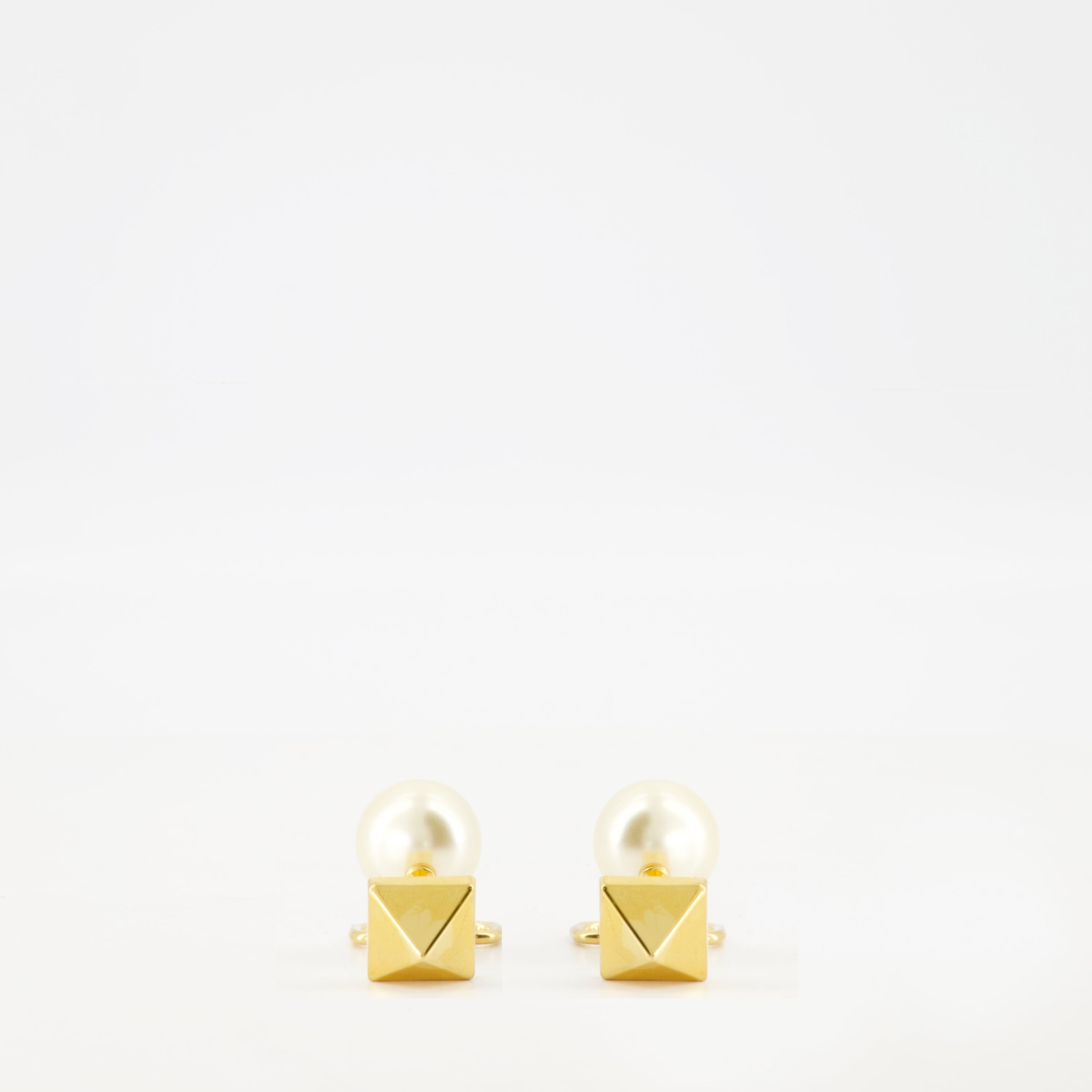 Bijoux Boucles d'oreilles perles VLogo Valentino Garavani Doré Femme