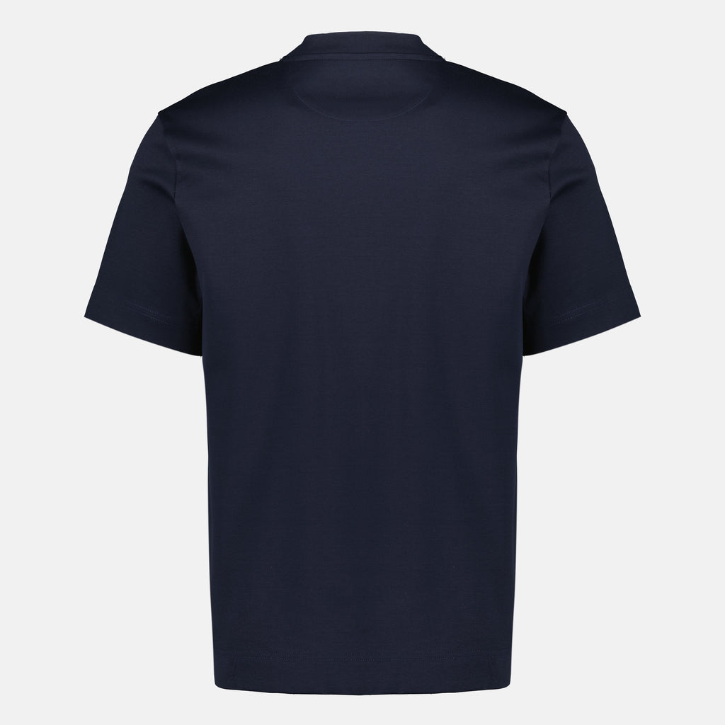 Imagem da t-shirt de algodão azul marinho da marca Fendi para Homem - Temporada Primavera-Verão 2026 - Vista Traseira