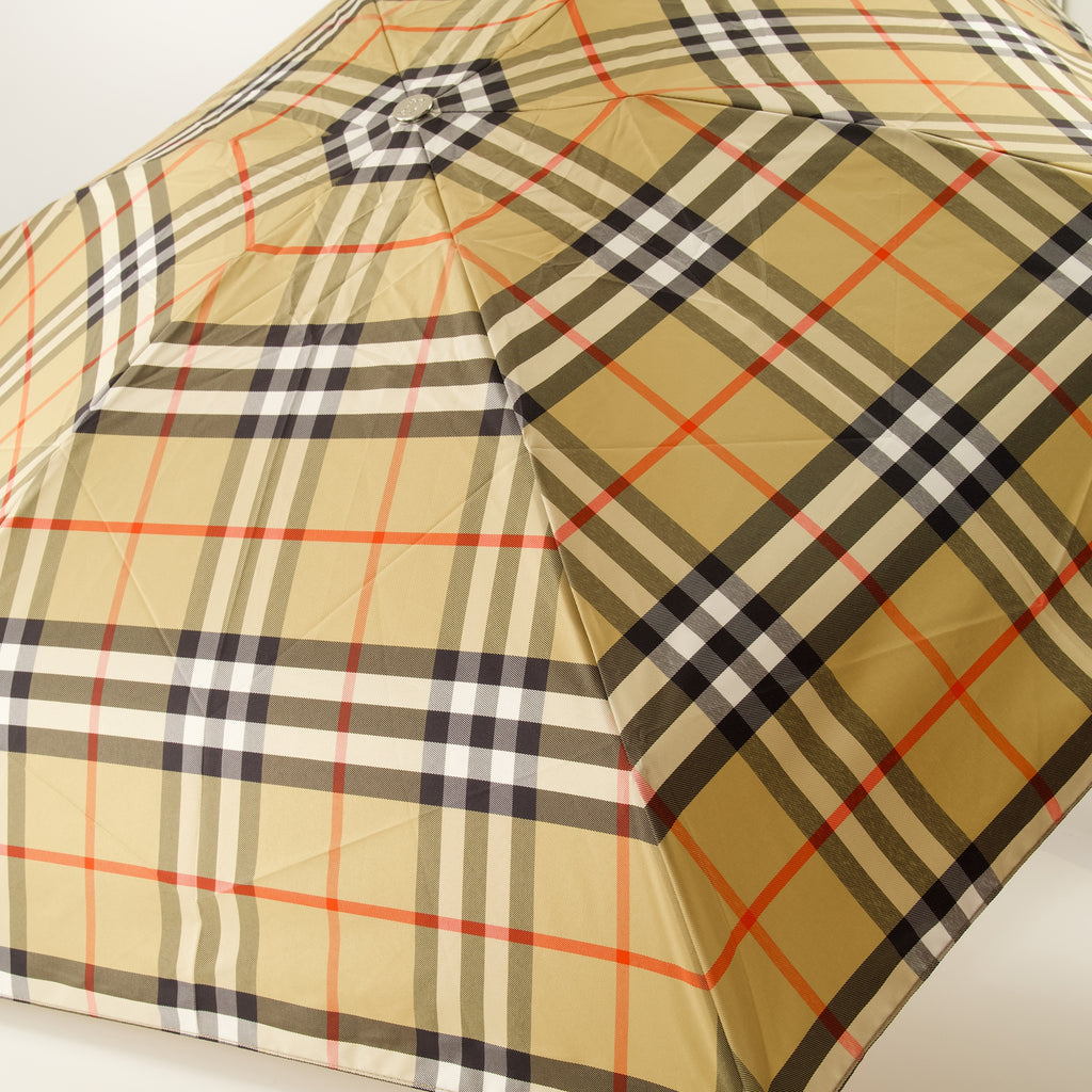 Lifestyle 체크 폴딩 우산 Burberry Beige Unisexe