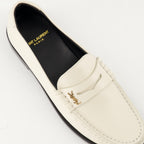 Mocassins Mocassins Le Loafer Saint Laurent Blanc Femme