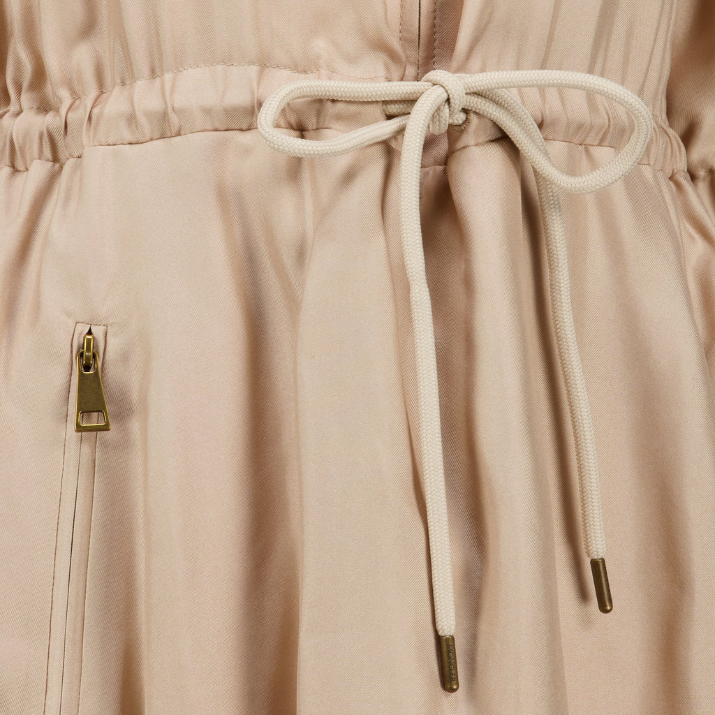 Robes Abito Camicia in Seta Beige Moncler Beige Femme