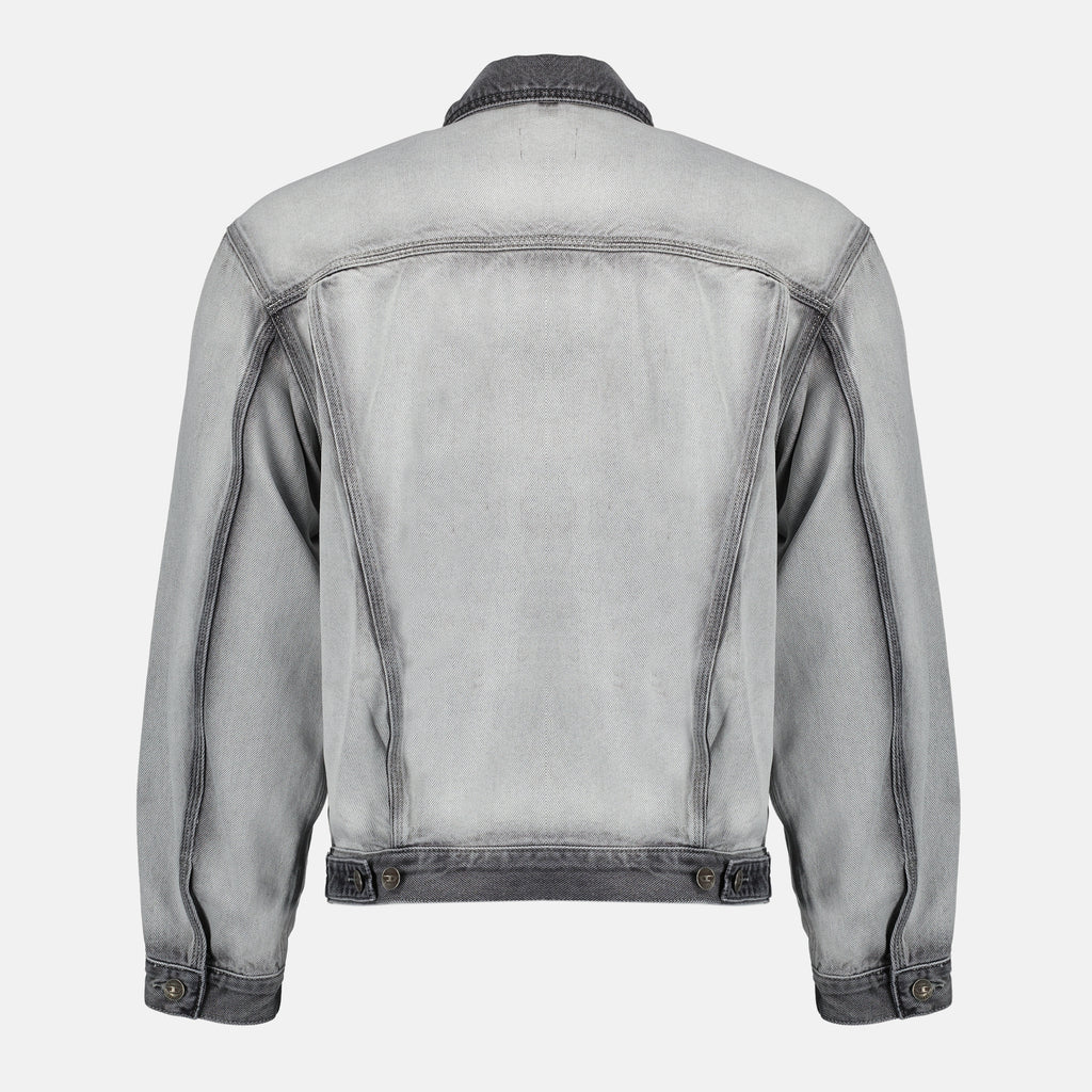 Image de l'article Veste en denim D-Denver gris de la marque Diesel pour Unisex - Saison Printemps-Été 2026 - Vue de Dos