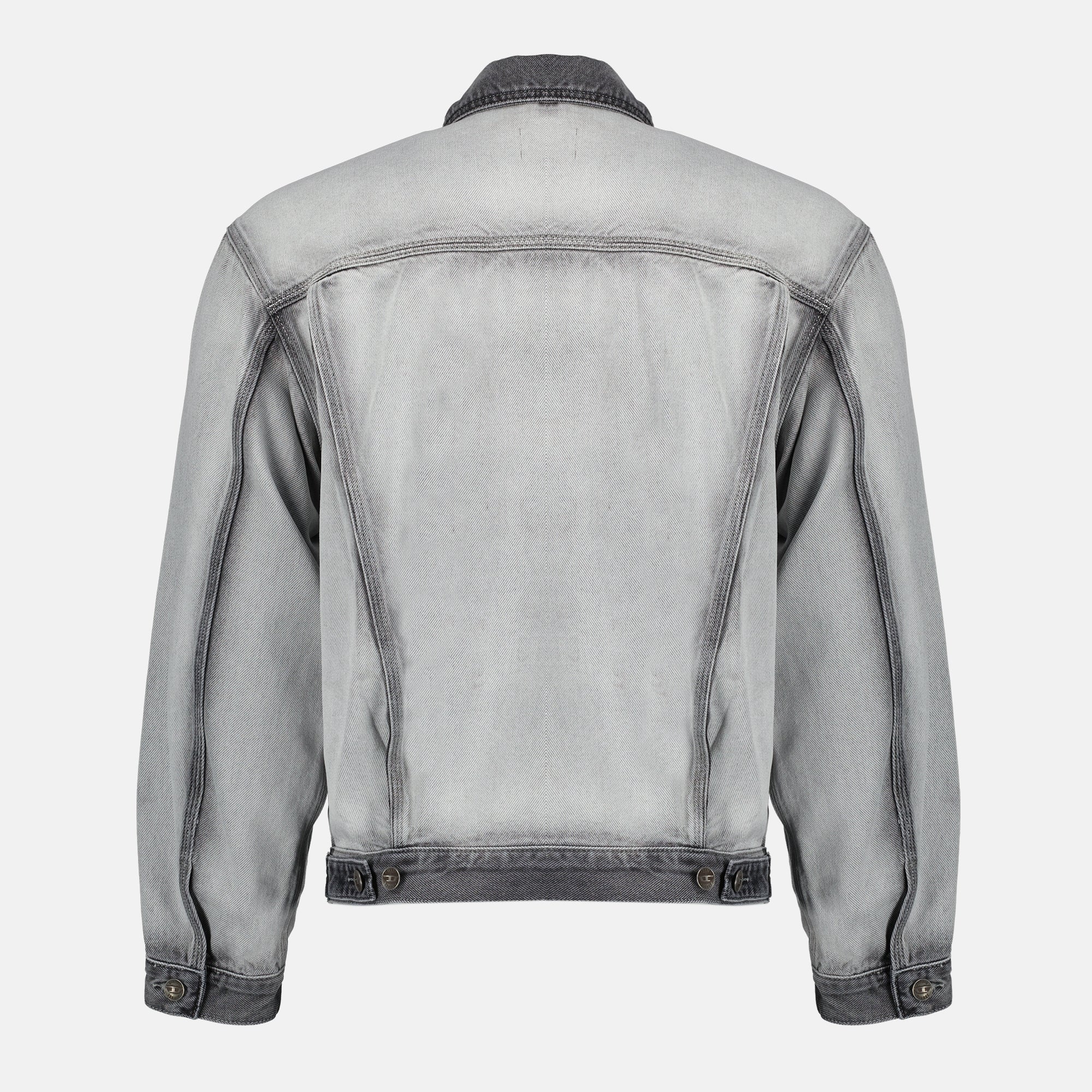 Image de l'article Veste en denim D-Denver gris de la marque Diesel pour Unisex - Saison Printemps-Été 2026 - Vue de Dos