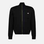 Felpe Giacca in Cashmere con Zip Versace Nero Homme