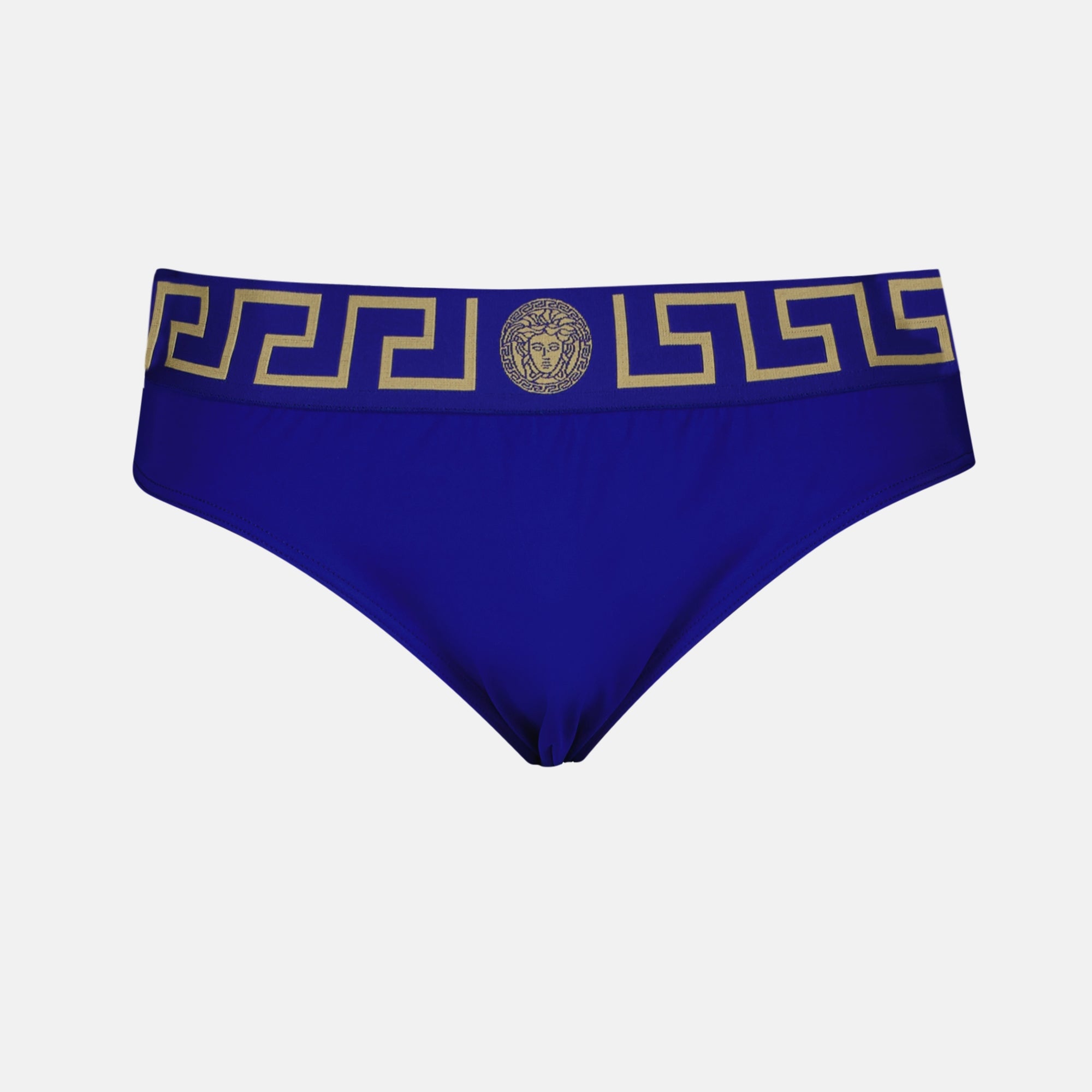 Beachwear Slip de bain Medusa Greca Versace Bleu Homme
