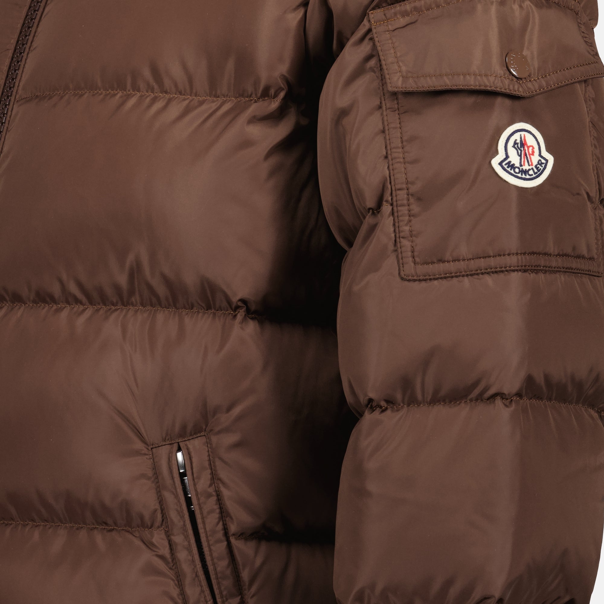 Manteaux Doudoune Maya marron Moncler Marron Homme