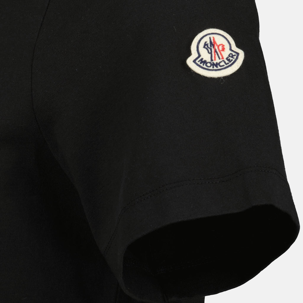 Image de l'article T-shirt logo noir de la marque Moncler pour Homme - Saison Printemps-Été 2026 - Vue détaillée_1