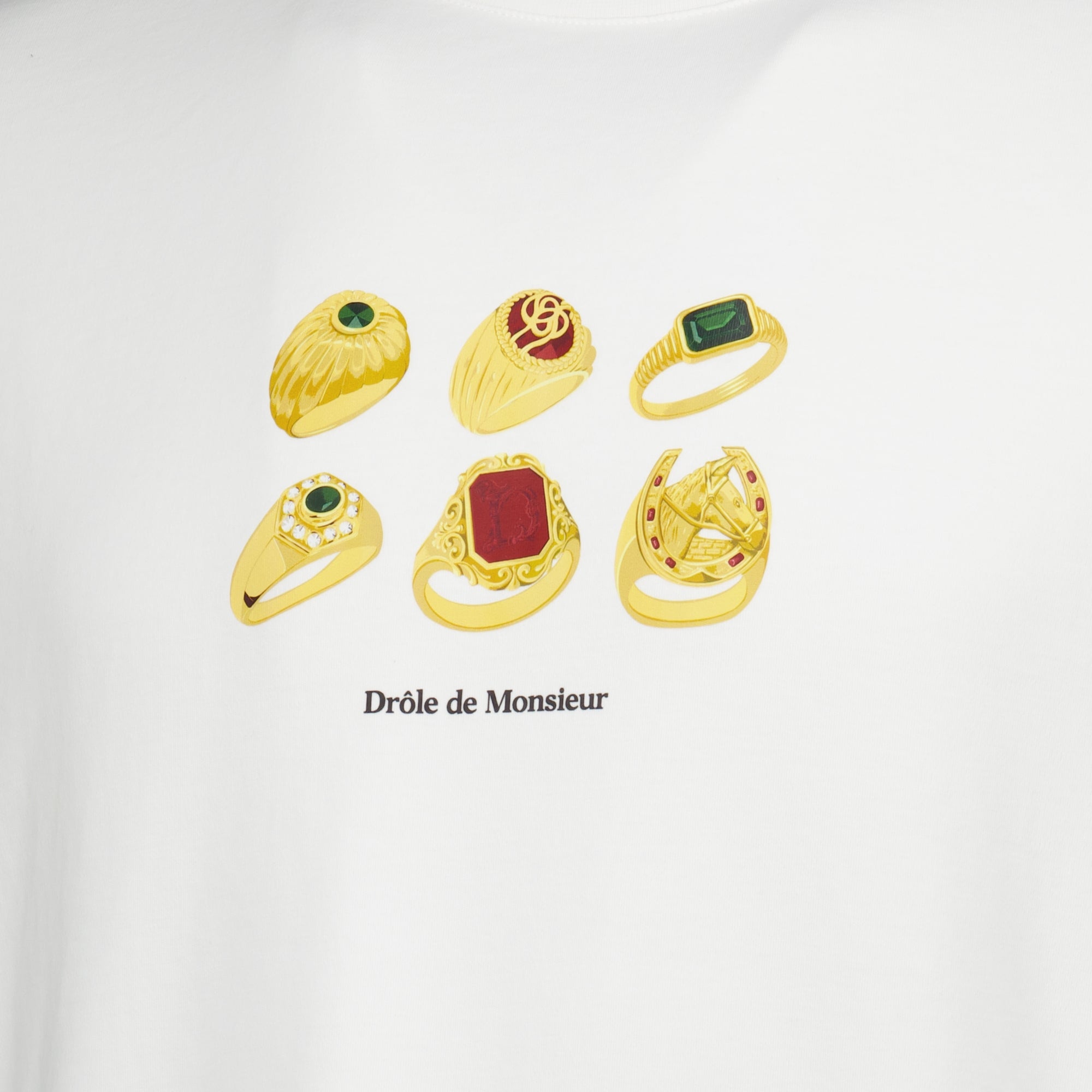 T-shirts リングホワイトTシャツ Drole De Monsieur Blanc Homme