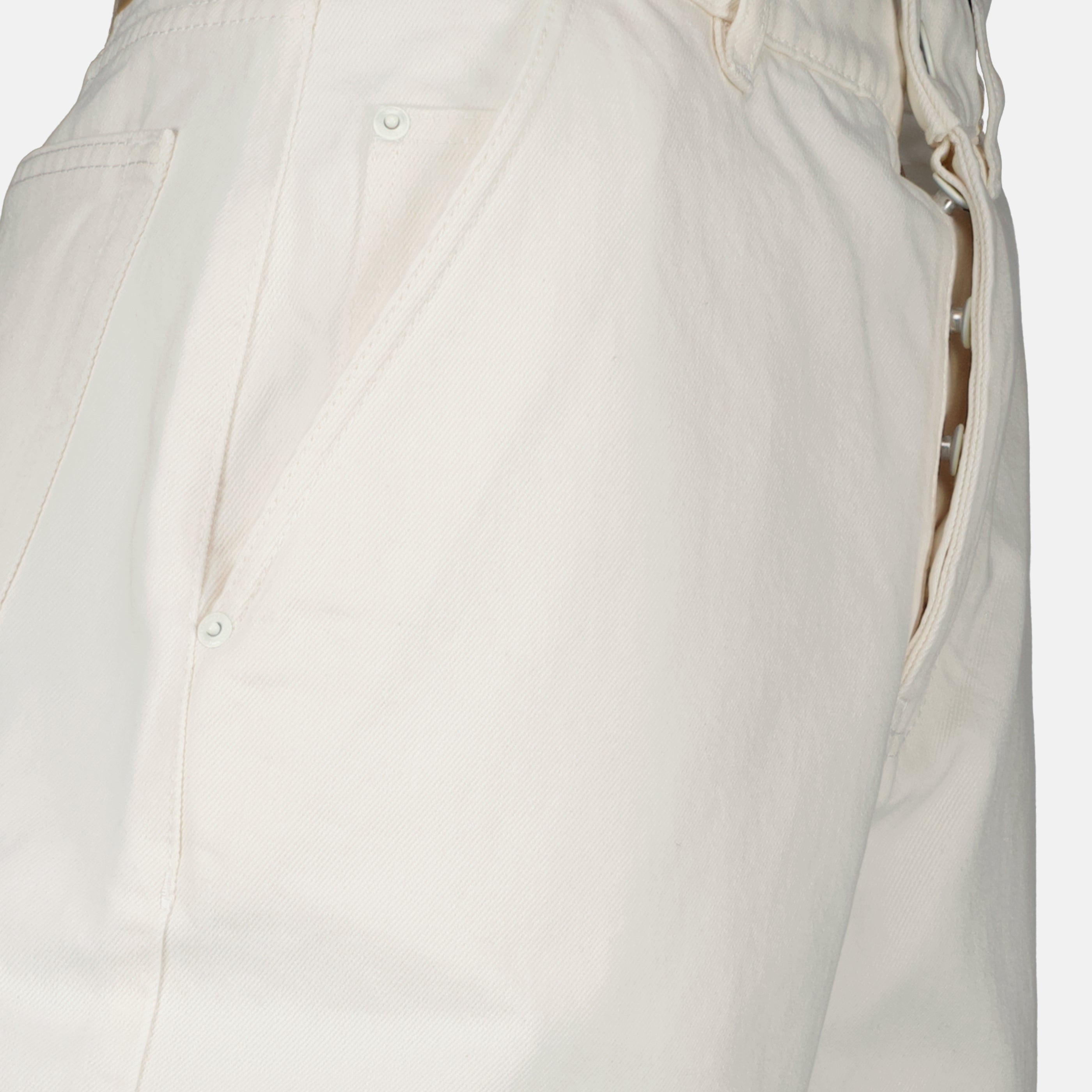 Shorts Bermuda en denim blanc Ami PARIS Blanc Homme